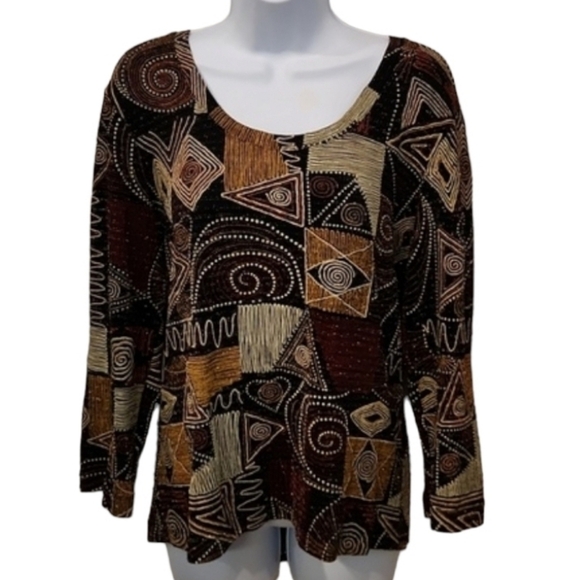 Chico's Tops - Chico's Crystal Embellished Pullover Top